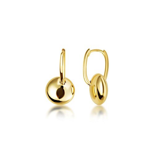14k yellow gold circle - circle, drop
